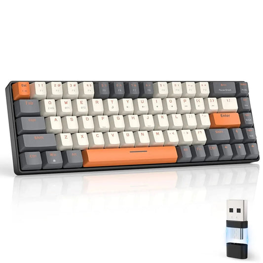 3 Month Warranty : 60% Wireless Mechanical Keyboard Bluetooth Dual Mode Hot-Swappable Mini